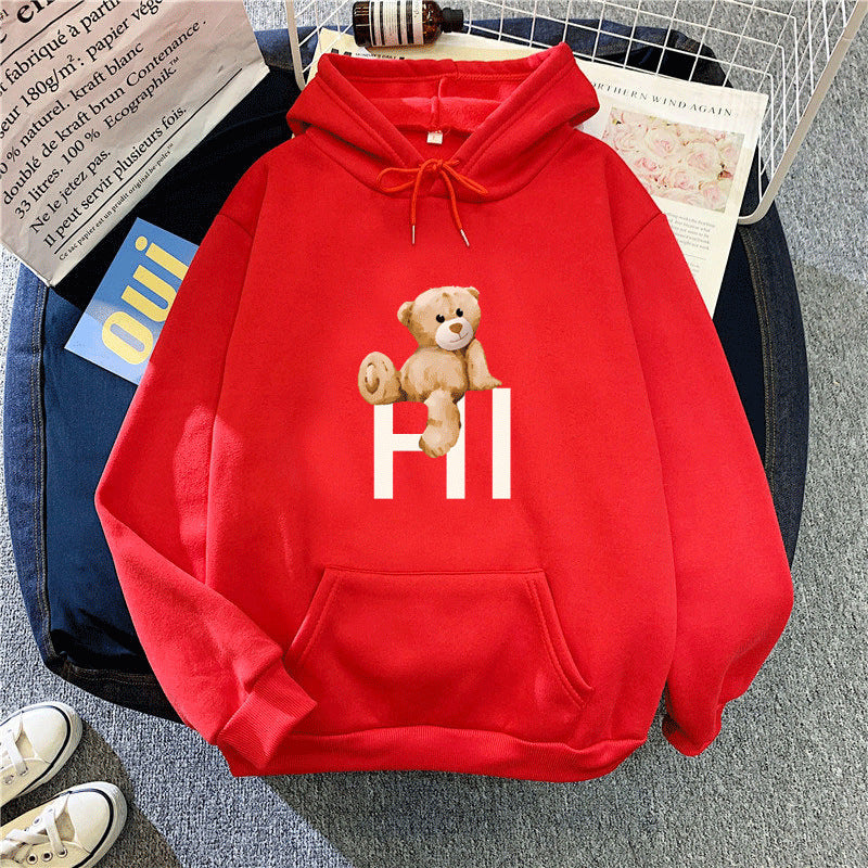 Women's hoodie with cute bear design Chic & Stil