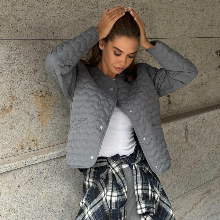 Quilted leisure jacket for women with button closure and modern details Lune London