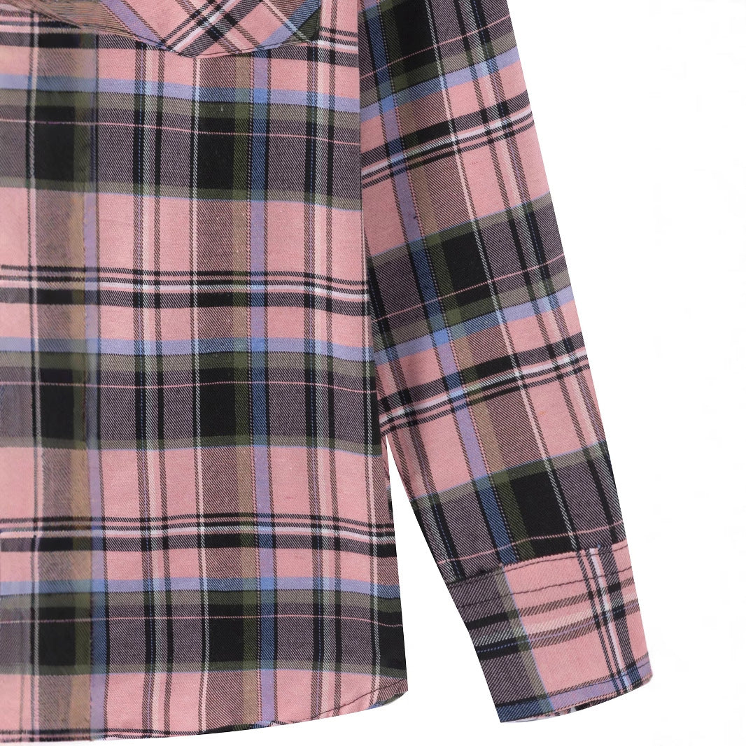 Stylish and comfortable flannel shirt for women with a checkered pattern Lune London