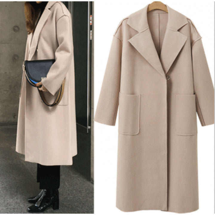 Oversized coat for women with deep lapels and pockets Amarae