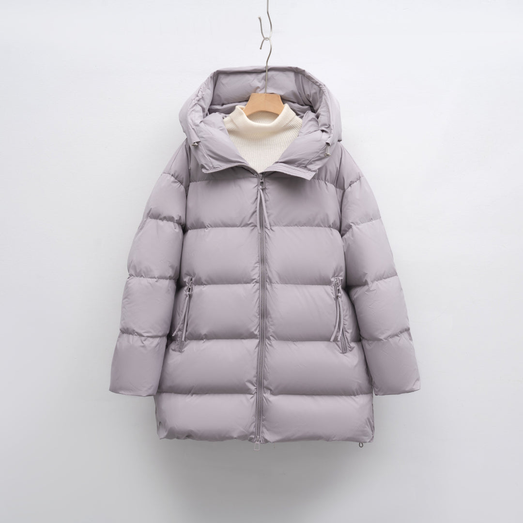 Ladies winter coat in oversized style with hood Lune London