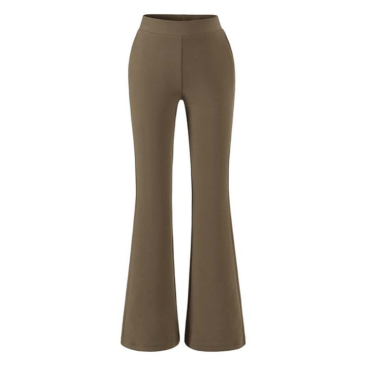 Women high-waisted stretch flared pants with wide bootcut cut Amarae