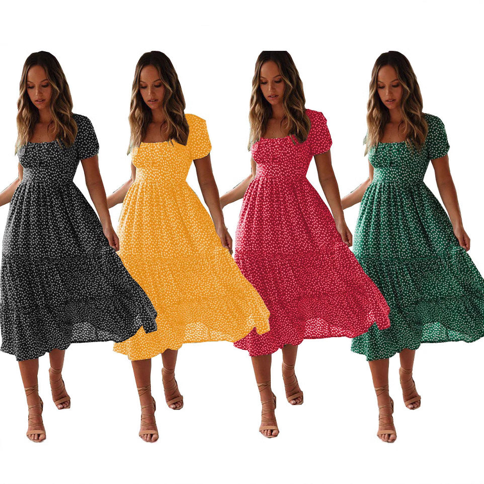 Lune London Floral Ruffle Midi Dress for Women