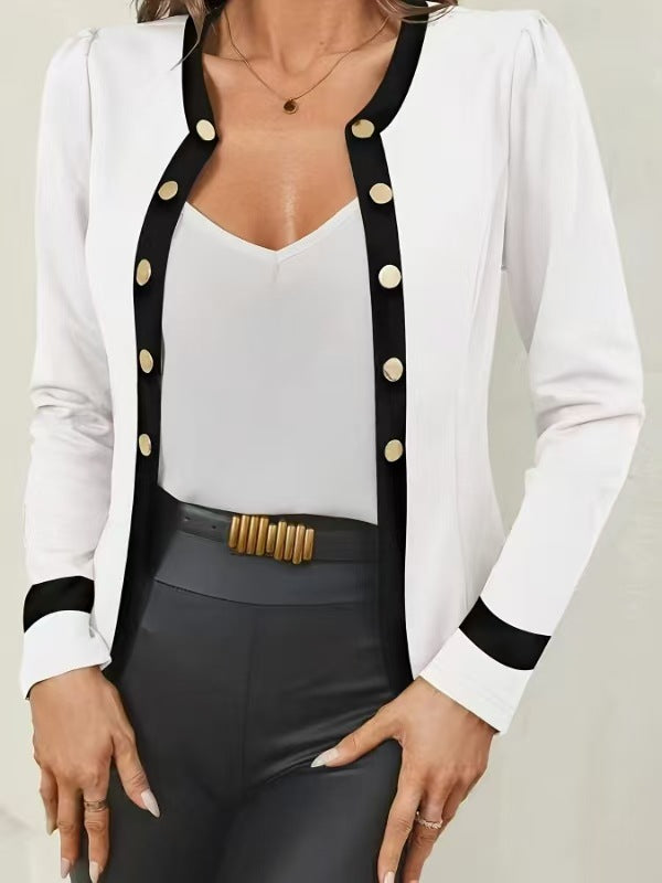 Fashion blazer jacket for women with elegant button details Lune London