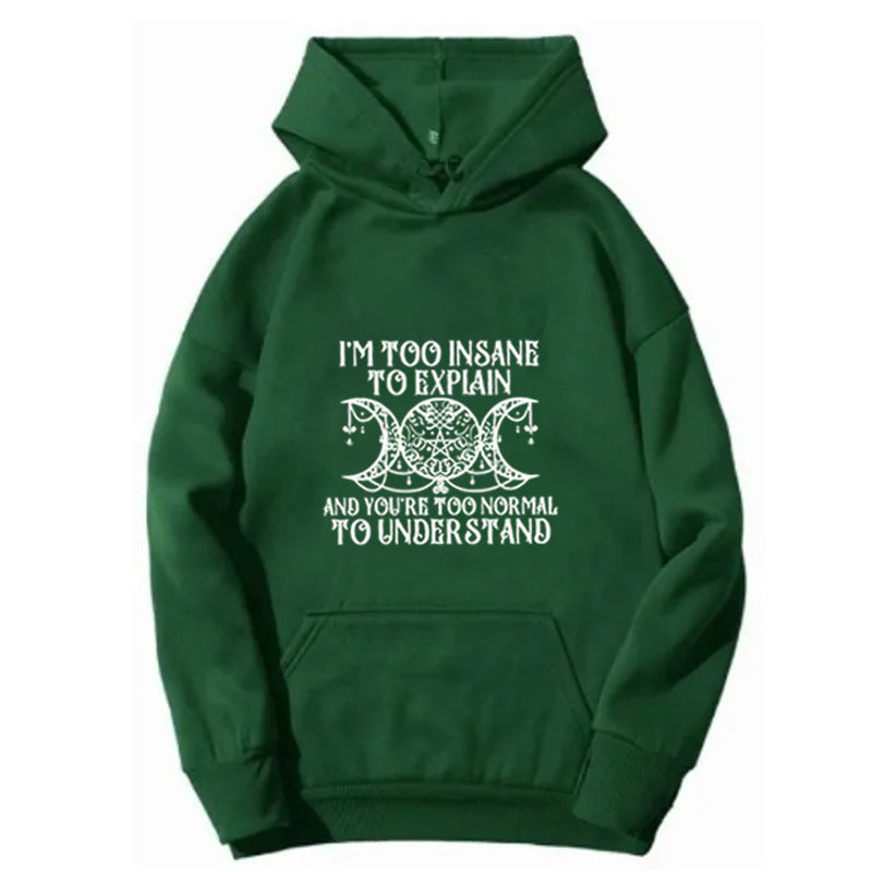 Women's hoodie with creative lettering and cozy fleece lining Chic & Stil