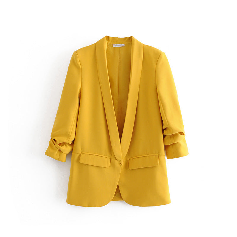 Elegant blazer for women with rolled-up sleeves and practical pockets Lune London