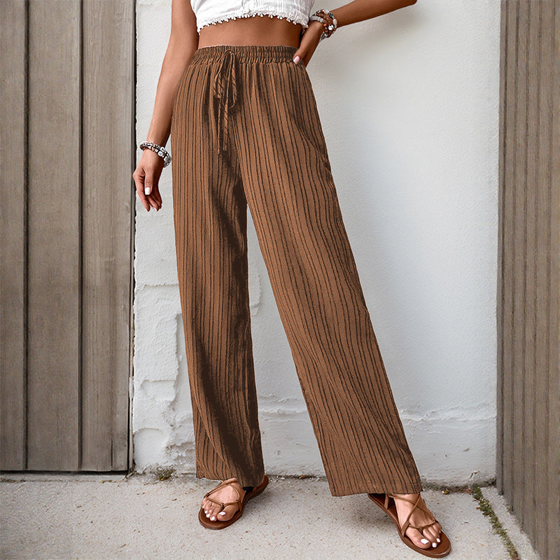 Relaxed Palazzo Pants for Women with Elastic Waist and Side Pockets Lune London