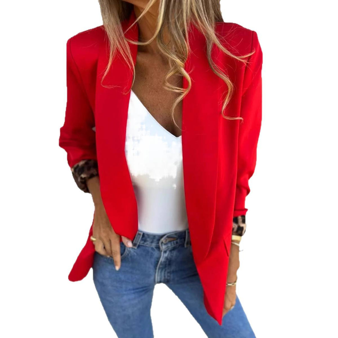 Elegant oversized blazer for women with leopard print details Lune London
