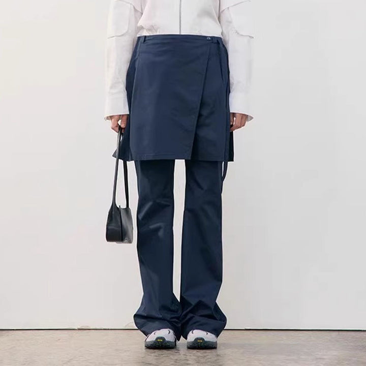 Pantalon élégant et large pour femmes avec jupe overskirt Chic & Stil