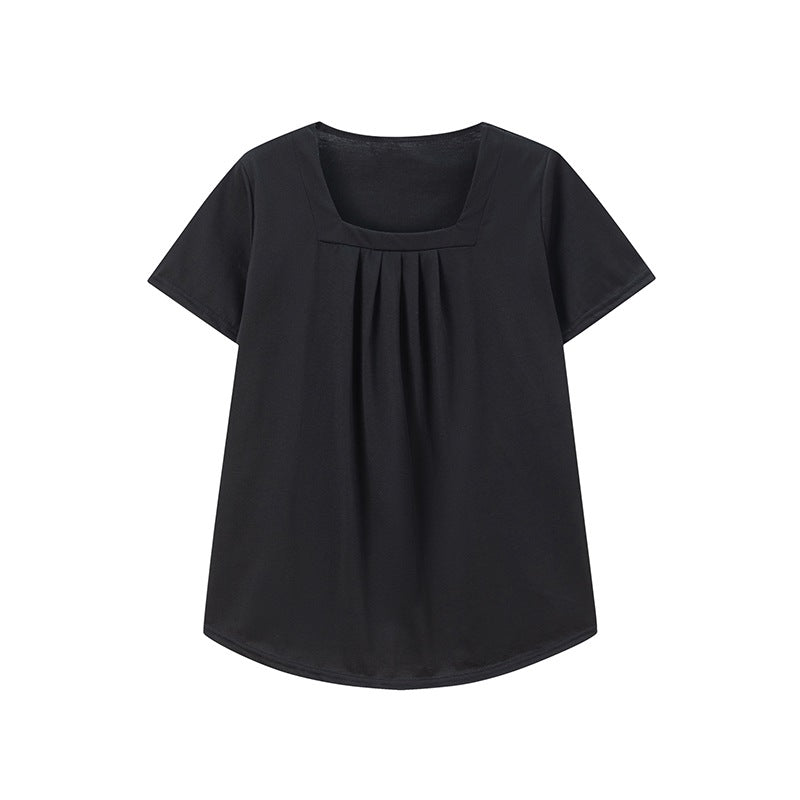 Lune London pleated square neck tunic for women