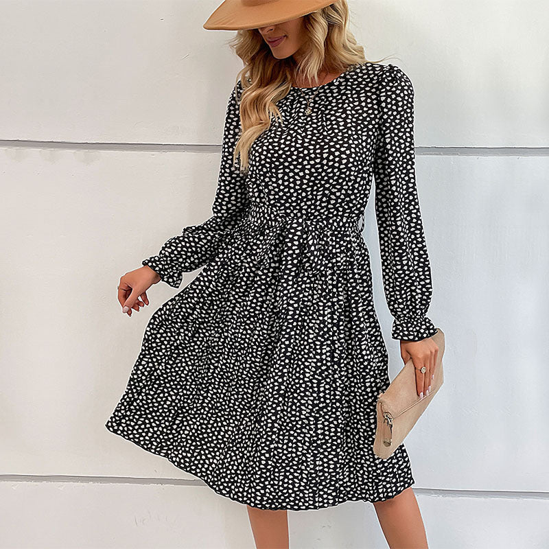 Wrap dress for women with gathered details and belt at the waist Lune London