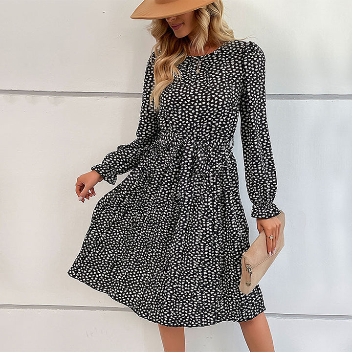 Wrap dress for women with gathered details and belt at the waist Lune London