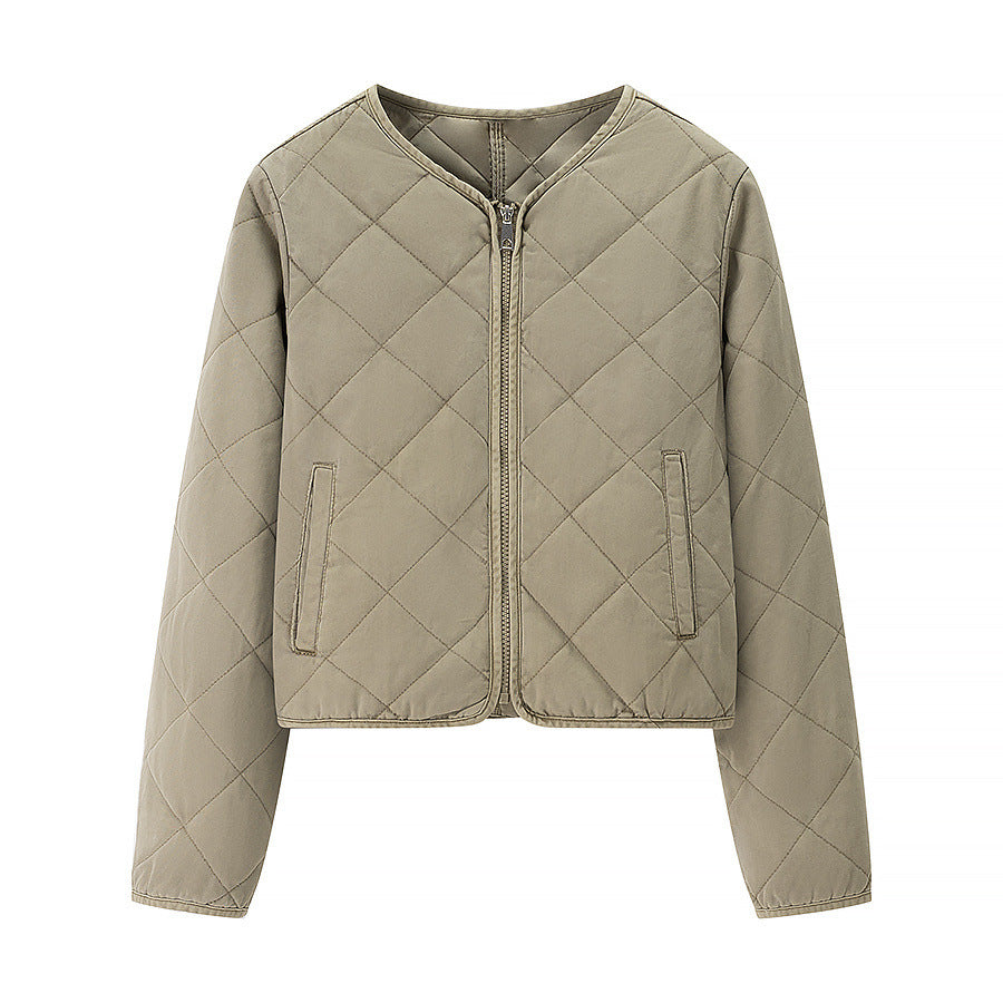 Quilted transition jacket for women with a convenient zipper and stylish pockets Lune London