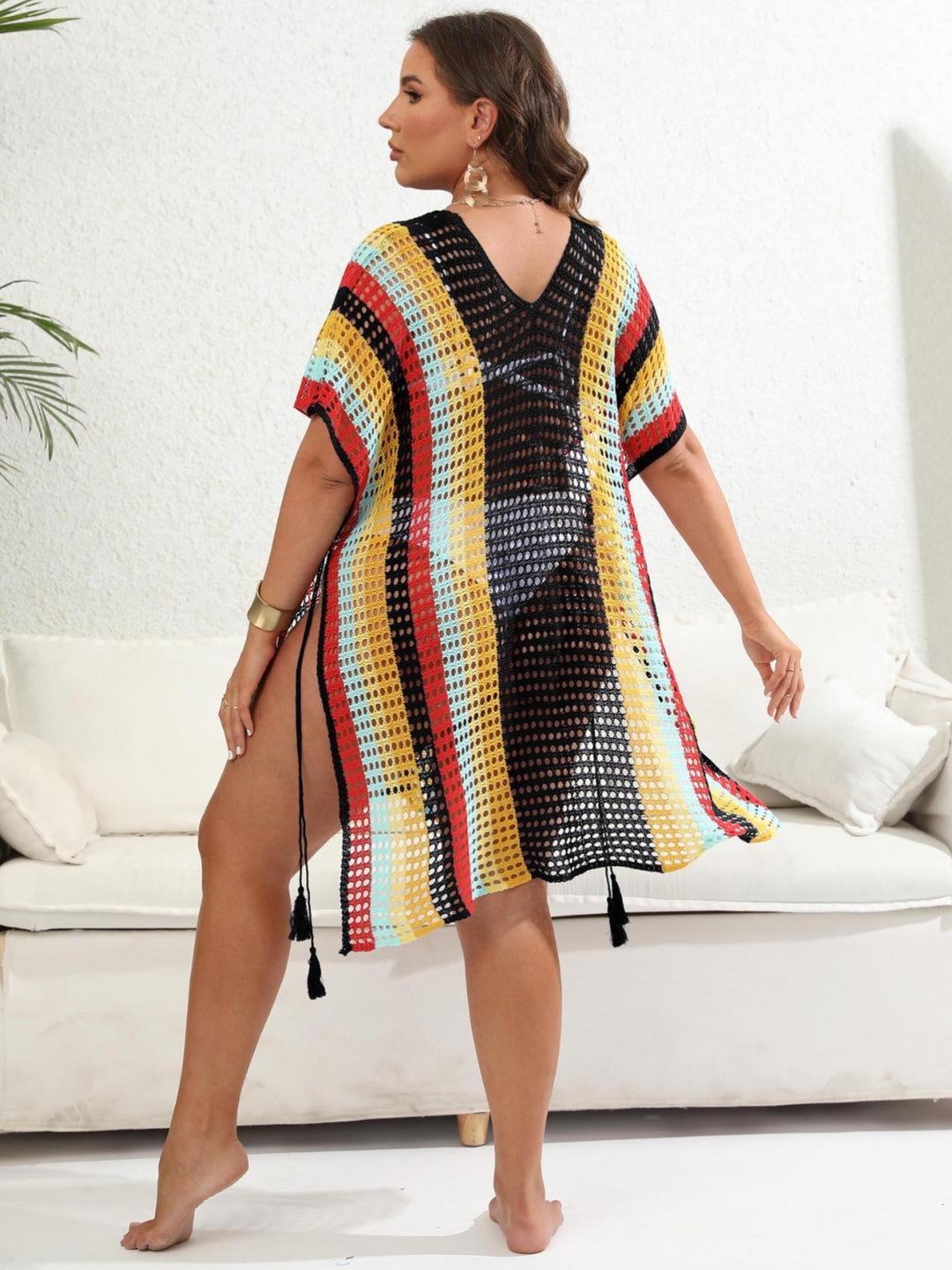 Ladies Lightweight Multicolor Beach Cover Tunic Lune London