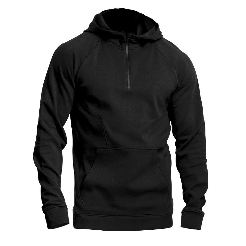 Men's functional hoodie with half zipper and practical pockets Lune London