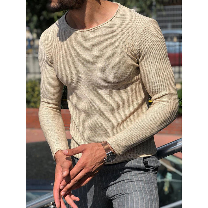 Long-sleeve T-shirt for men in textured fabric Lune London