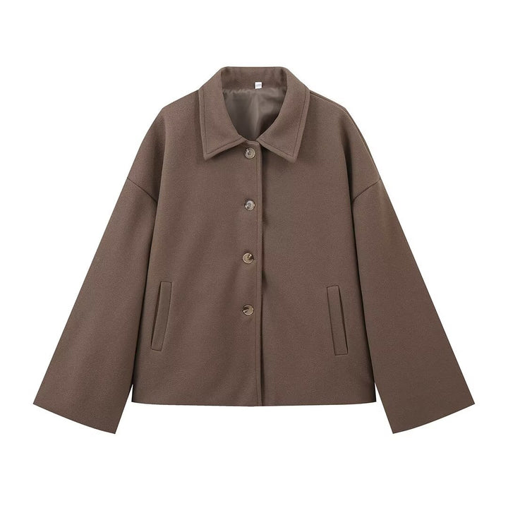 Oversized women's winter jacket with buttons and practical pockets Lune London