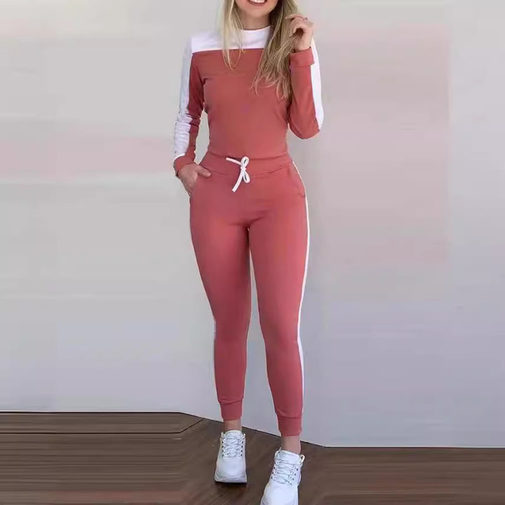 Women Sporty Jumpsuit with Removable Straps and Contrasting Side Stripes Lune London