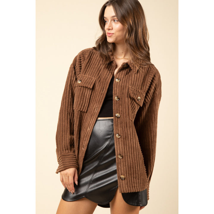 Casual corduroy jacket for women with practical pockets Amarae