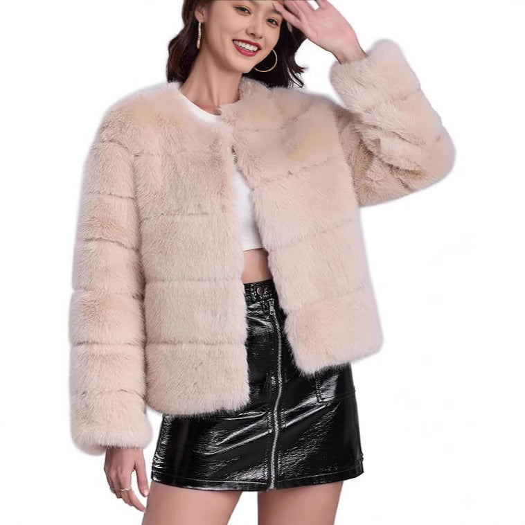 Ladies trendy Faux fur jacket Lune London