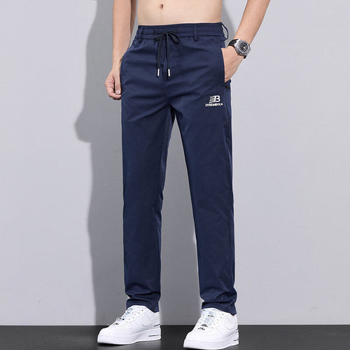 Men's Sporty Leisure Pants with Adjustable Drawstring and Side Zipped Pockets Amarae