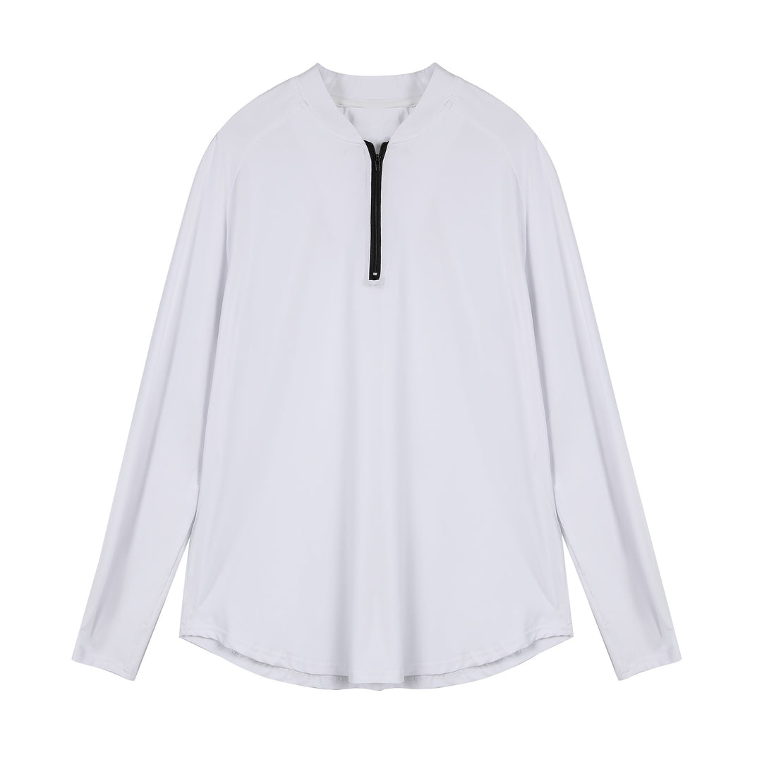 Men's Long Sleeve Sports Top with Half-Zip and Breathable Material Lune London