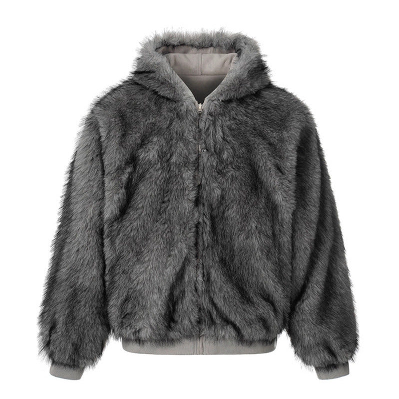 Women Padded Hooded Bomber Jacket with Faux Fur Lining, Velvet Outer Material and Zipper Amarae