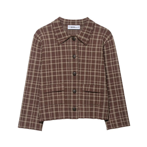 Veste en chemise à carreaux pour femmes Chic & Stil