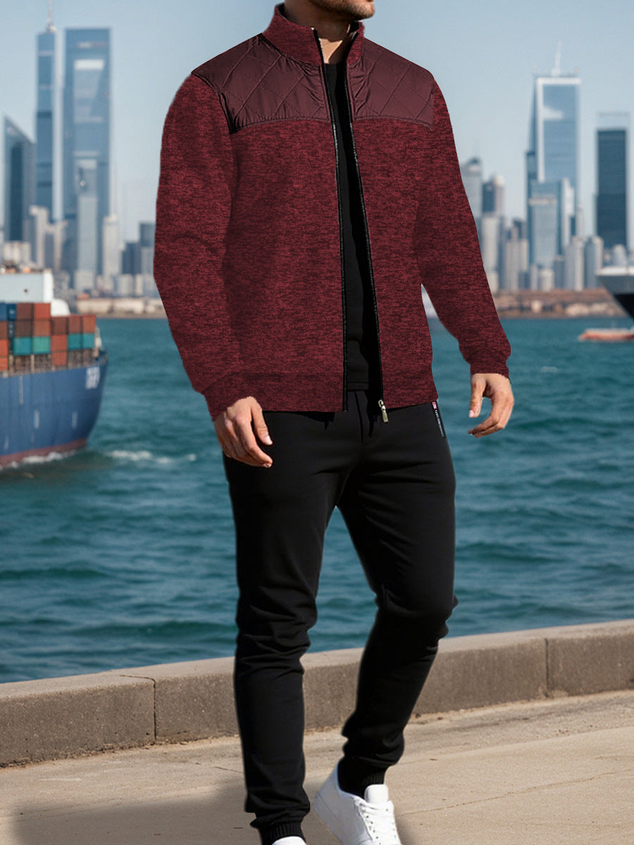Men's sports jacket with a horizontal rib pattern and a slightly padded shoulder area Lune London