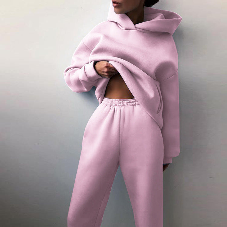 Ensemble de sweat à capuche surdimensionné et de pantalon de jogging pour femmes Chic & Stil