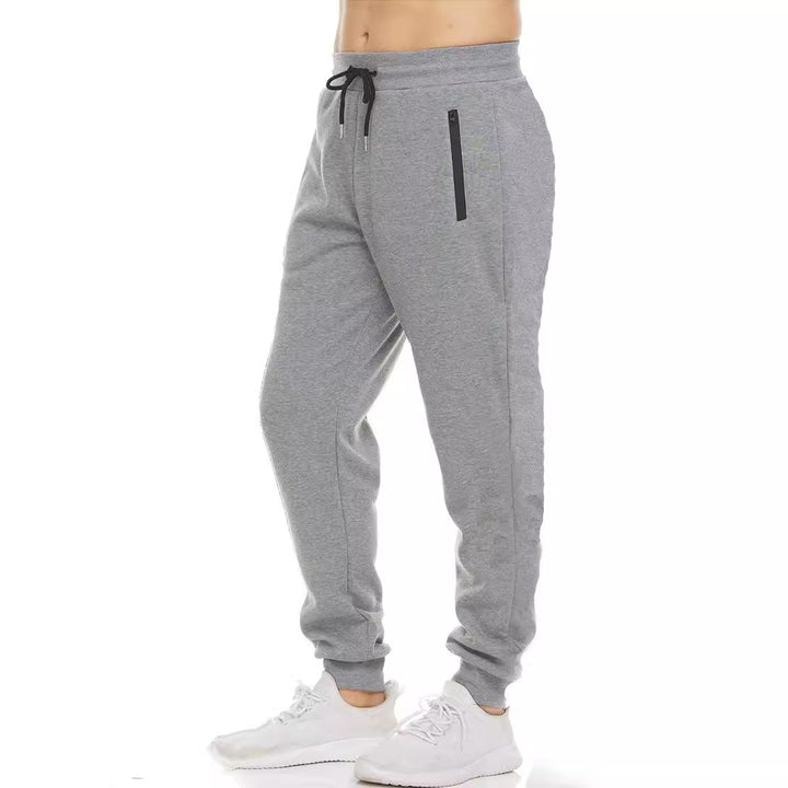 Comfortable men's sporty jogger pants with side zip pockets Lune London