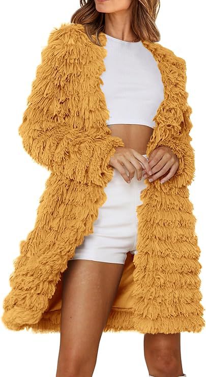 Ladies Fringed Long Coat Lune London