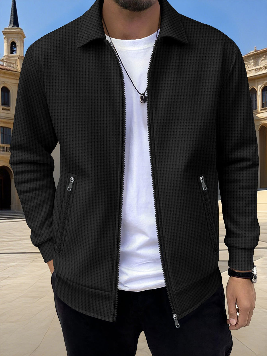 Men's sports jacket with zipped side pockets Lune London