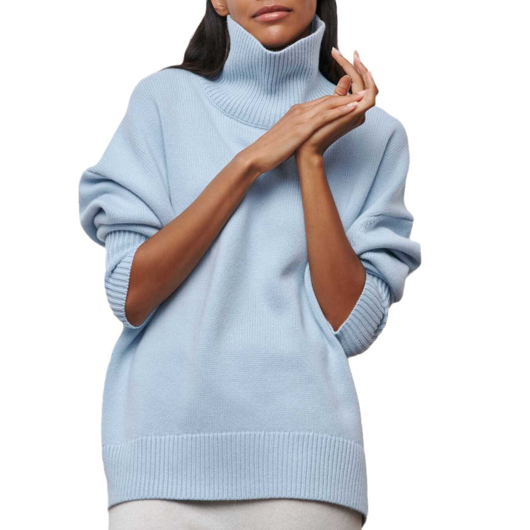 Ladies elegant turtleneck sweater with oversized cut Lune London