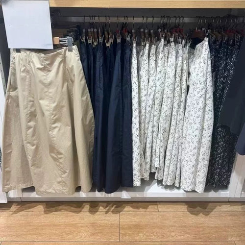 Jupe midi femme avec taille élastique et poches latérales Chic & Stil