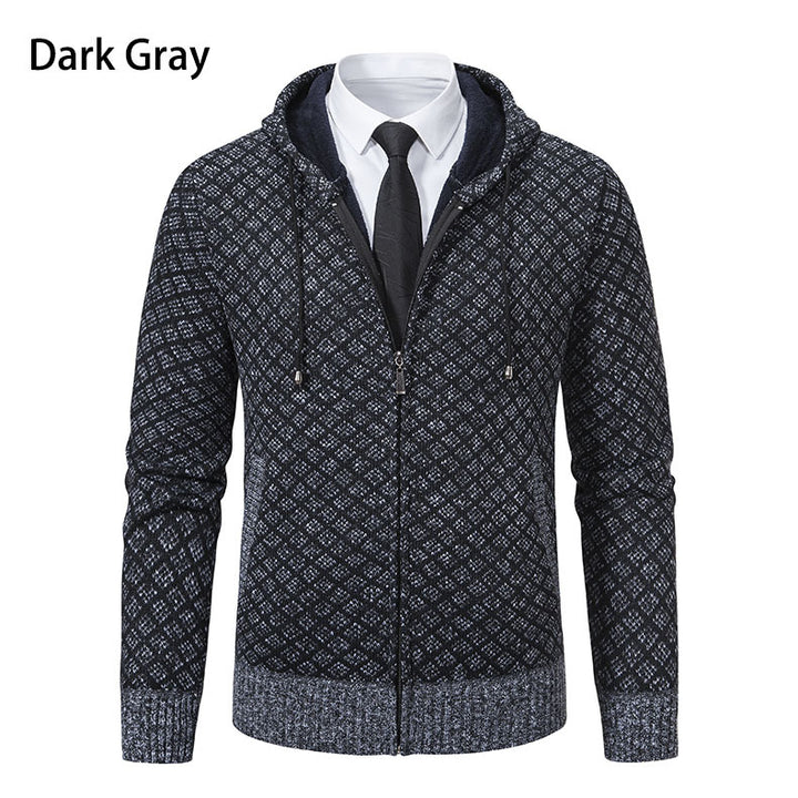 Trendy hooded sweatshirt jacket for men with an elegant pattern Lune London