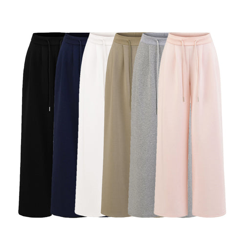 Wide jogger pants for women with elastic waist and decorative drawstring Amarae