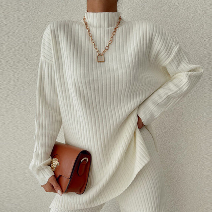 Women Fashion Oversized Ribbed Design Sweater Lune London