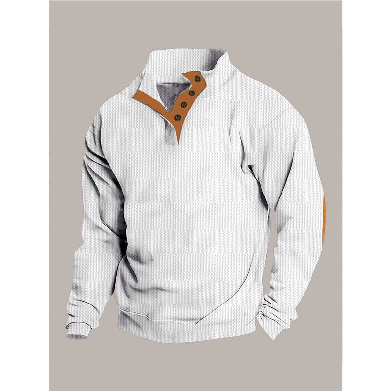 Fashion sweater for men with textured collar Lune London