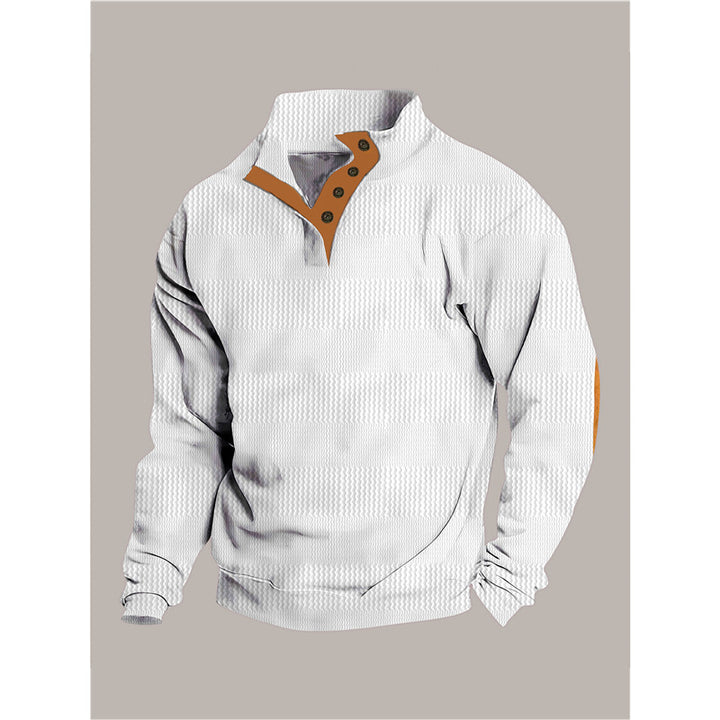 Fashion sweater for men with textured collar Lune London