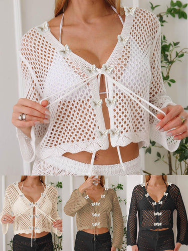 Amarae Women's Butterfly Lace Detail Cover Set
