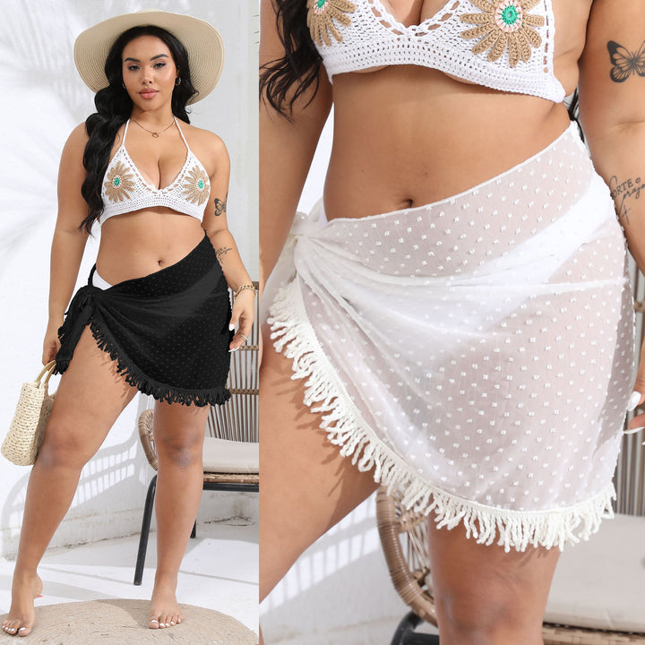 Ladies Chic Fringes Swim Cover Wrap Lune London