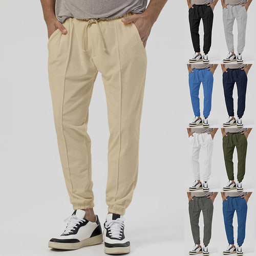 Sporty men's joggers with elastic waistband and zippers Amarae