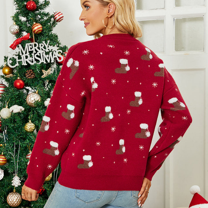 Women’s knitted sweater with festive design Lune London