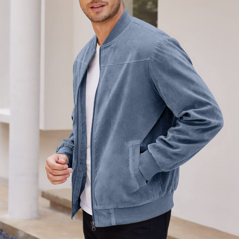 Elegant bomber jacket for men in high-quality velvet Lune London