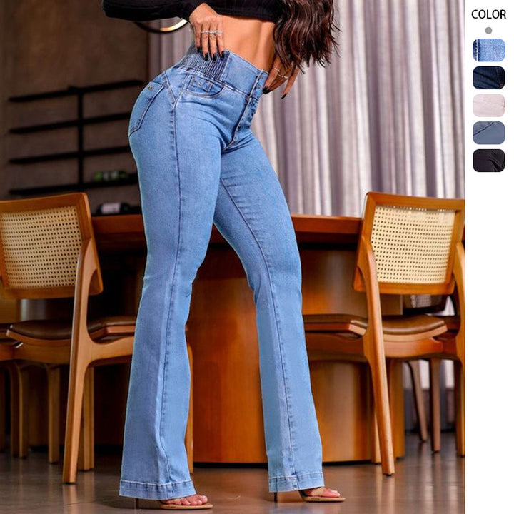 High-waisted flared jeans for women with a chic & stylish cut