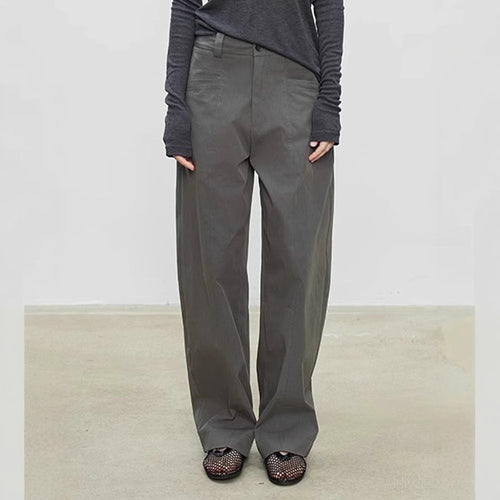 Pantalon large taille haute pour femmes en tissu texturé Chic & Stil