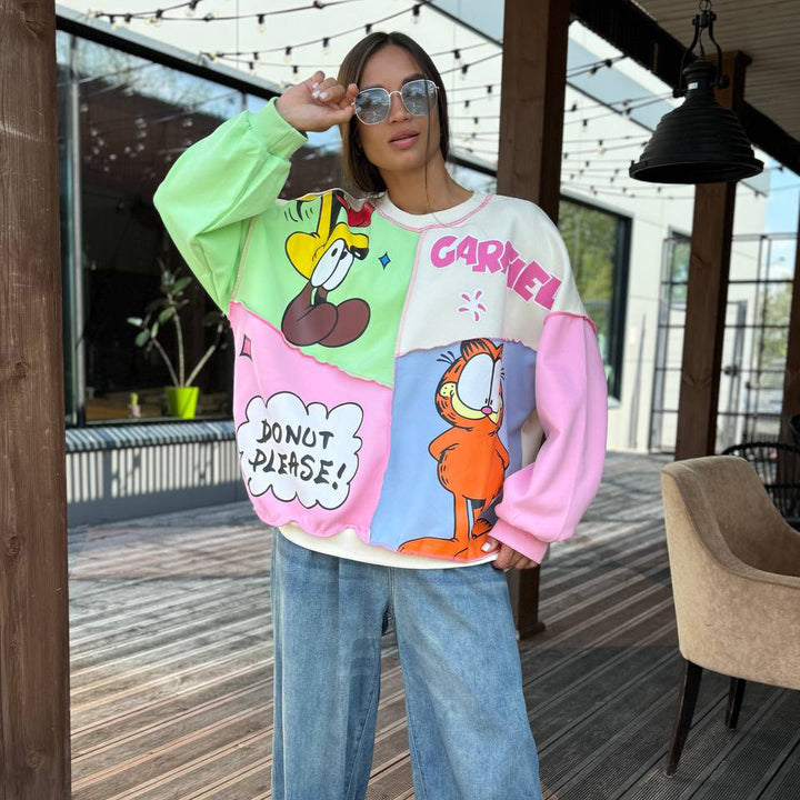Women's sweatshirt with creative comic design Amarae