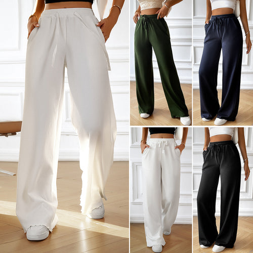 Amarae high-waisted casual pants for women with elastic waistband