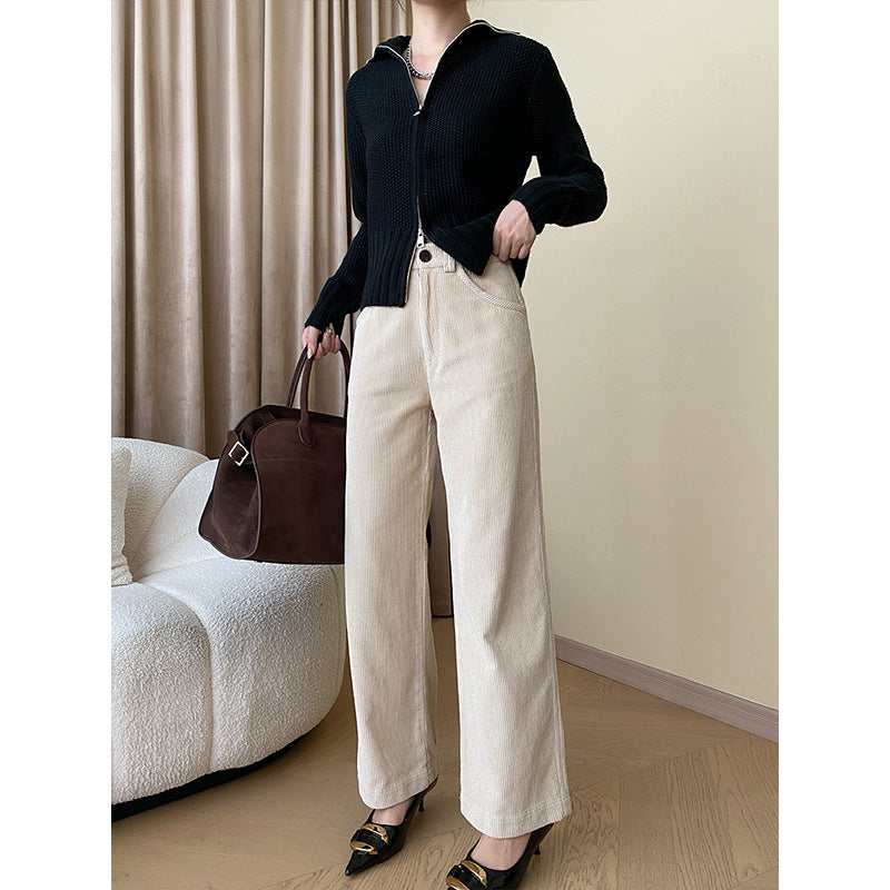 Women's Comfortable and Stylish Corduroy Pants Chic & Stil